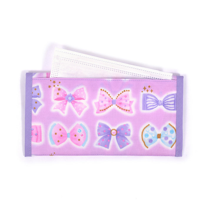 [SALE: 40% OFF] Antibacterial mask case Double pocket (for mobile) Ribbon decoration 