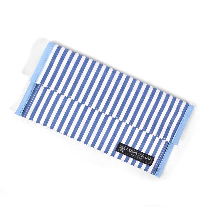 [SALE: 30% OFF] Antibacterial Mask Case Double Pocket (for Mobile) Basic Stripe/Blue 