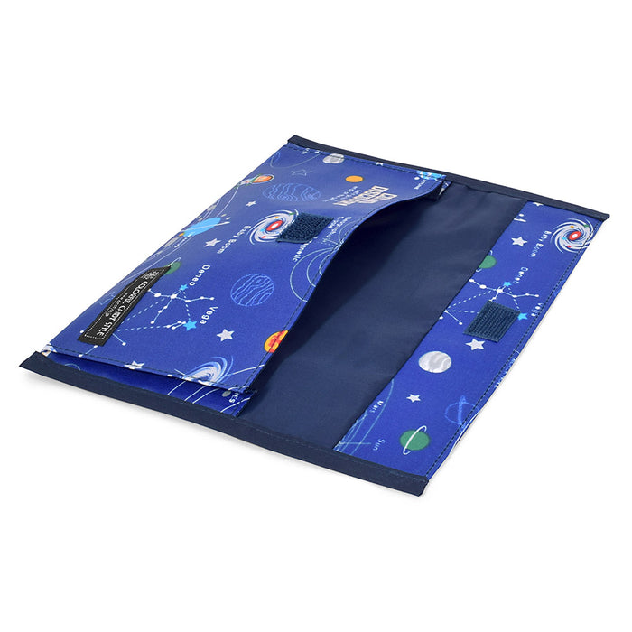 Antibacterial Mask Case Double Pocket (Portable) Solar System Planets and Cosmo Planetarium (Royal Blue) 