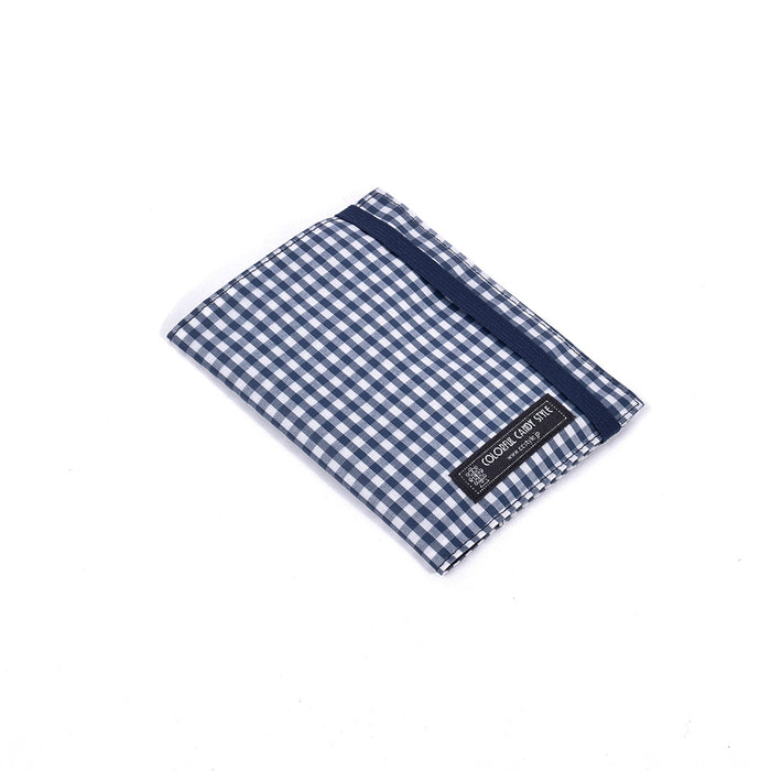 [SALE: 50% OFF] Antibacterial Mask Tray Check Large/Navy Blue 