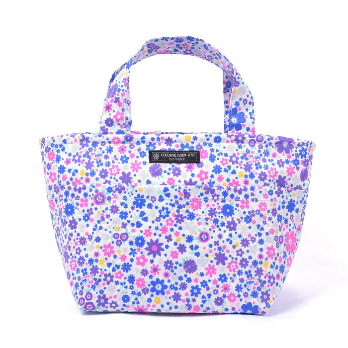 Antibacterial Lunch Tote Flower Pattern Airy Shower (Lavender) 