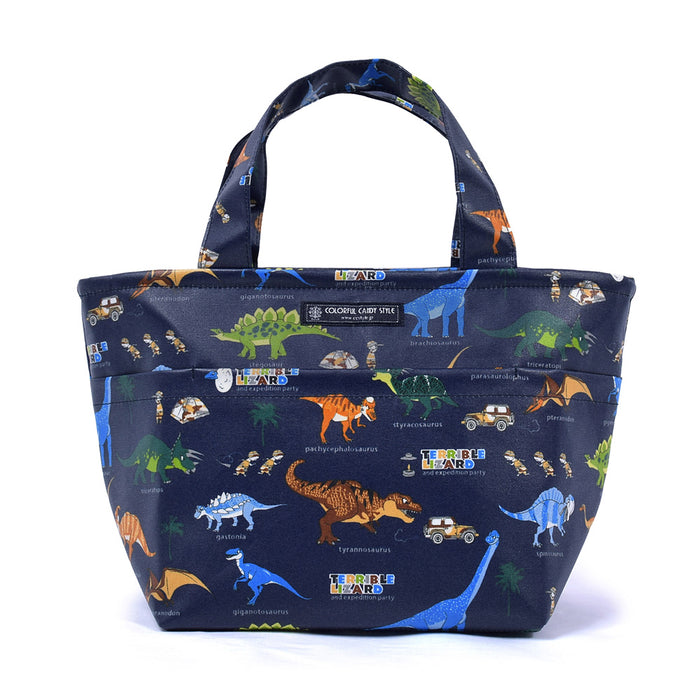 [SALE: 30% OFF] Antibacterial Lunch Tote Discovery! Exploration! Dinosaur Continent (Navy) 