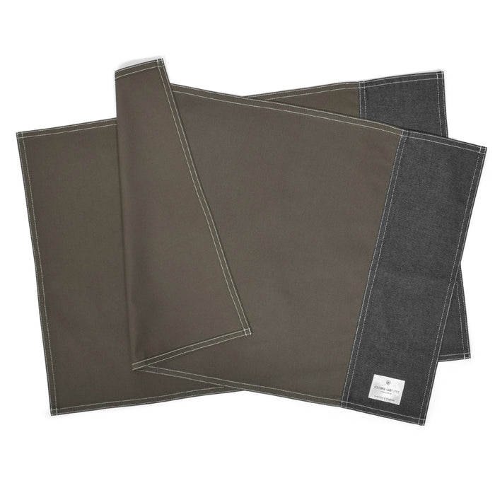 Antivirus/Antibacterial Placemat (40cm x 60cm) Set of 2 Khaki x Black 