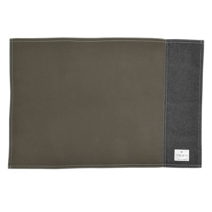 Antivirus/Antibacterial Placemat (40cm x 60cm) Set of 2 Khaki x Black 