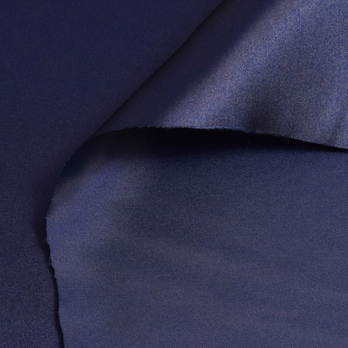 Yu-Packet Satin/Navy Blue Satin Fabric 