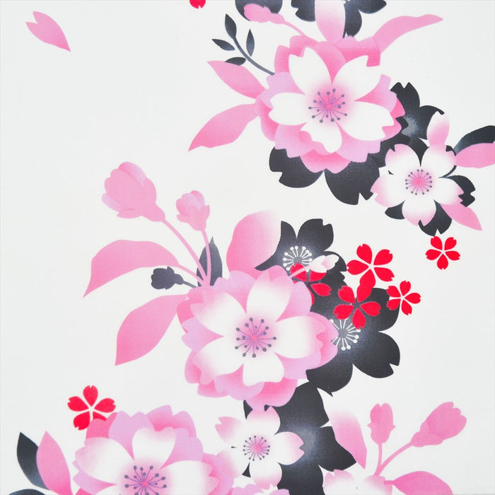 Yu-Packet Large Flower Peach Blossom/White Broad Fabric 