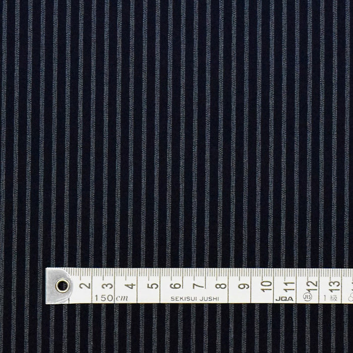 Yu-packet navy blue striped broad cloth 