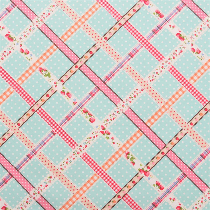 Wrapped in a Yu-packet ribbon check (mint) Oxford fabric 