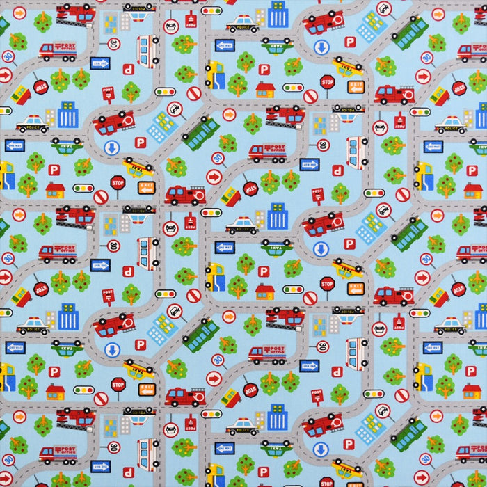 Yu-Packet Gather! Various cars (sky blue) Oxford cloth 