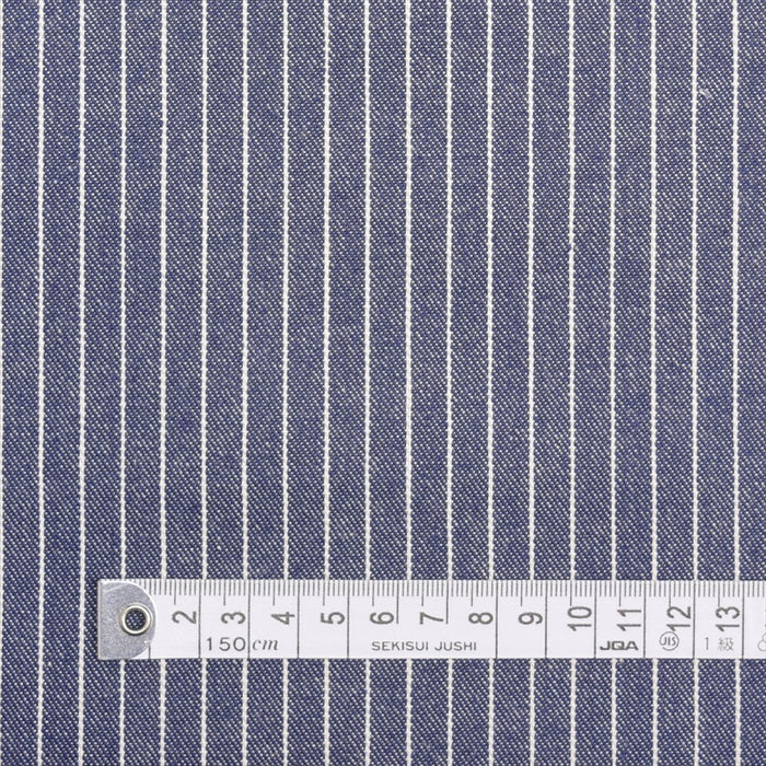 Yu-Packet Pinstripe Indigo Hickory Fabric 