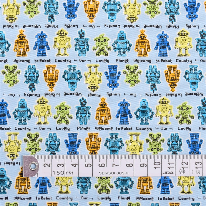 Yu-Packet Welcome to the Robot Kingdom (Light Blue) Oxford Fabric 