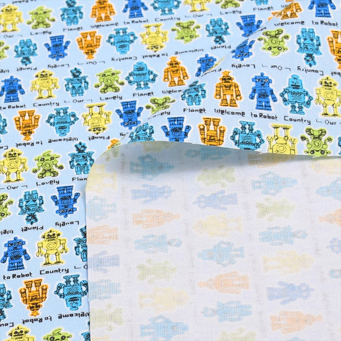 Yu-Packet Welcome to the Robot Kingdom (Light Blue) Oxford Fabric 