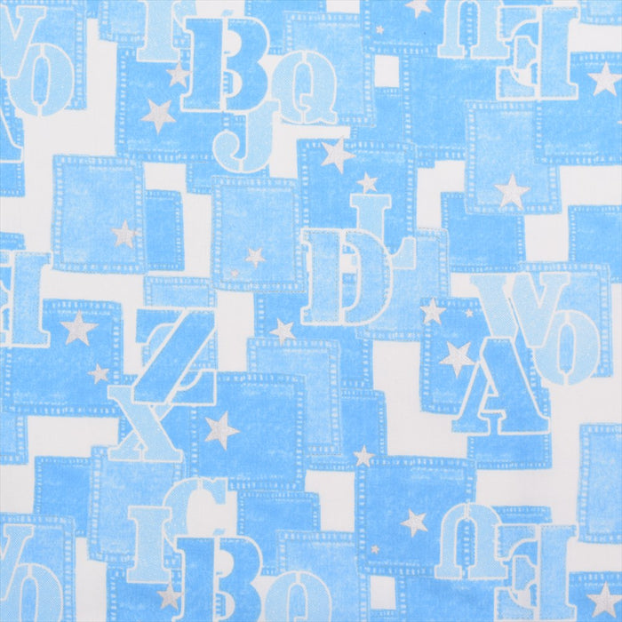 Yu-Packet favorite denim style (light blue) scare fabric