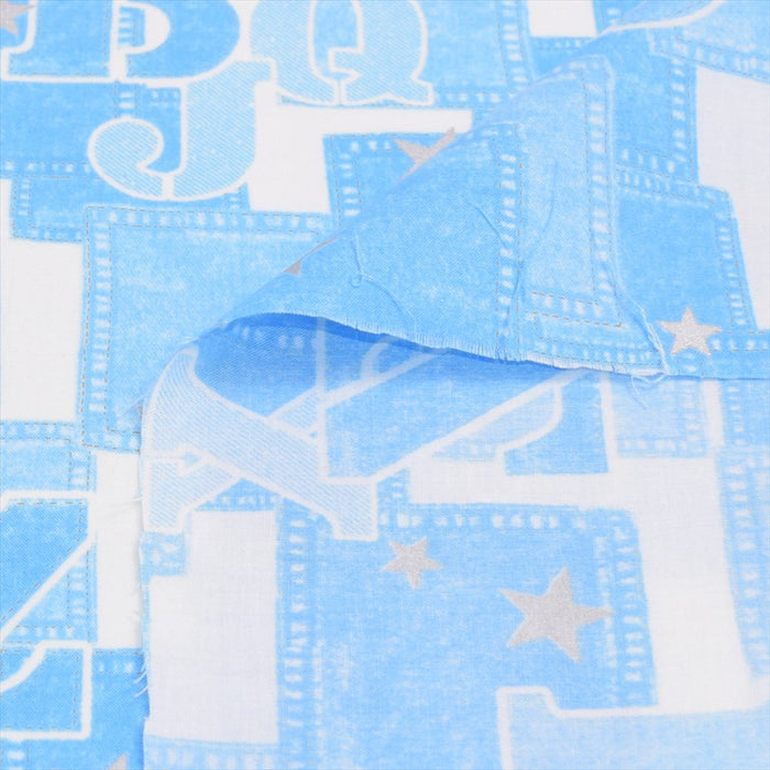 Yu-Packet favorite denim style (light blue) scare fabric