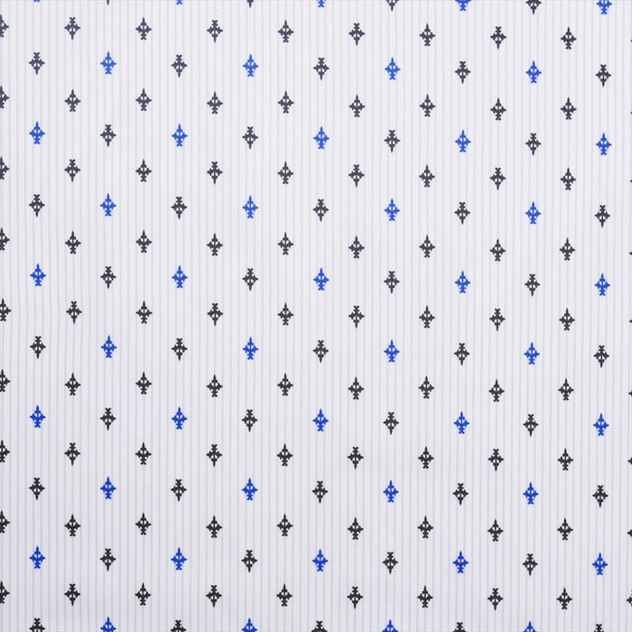 Yu-Packet Trad Symbol White Twill Fabric 