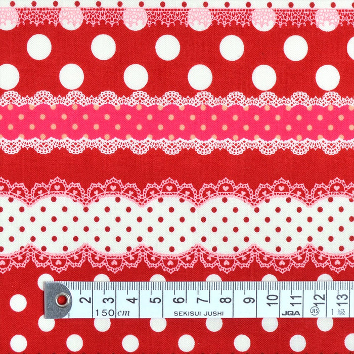 Yu-packet ribbon and lace polka dot harmony sheeting fabric 