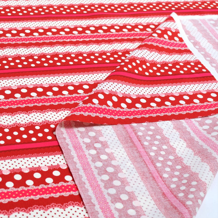 Yu-packet ribbon and lace polka dot harmony sheeting fabric 