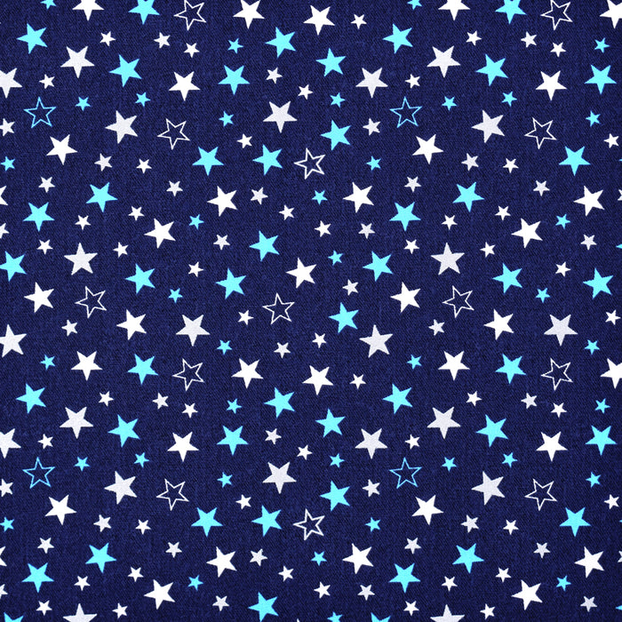 Yu-Packet Brilliant Star Navy Blue Oxford Fabric 