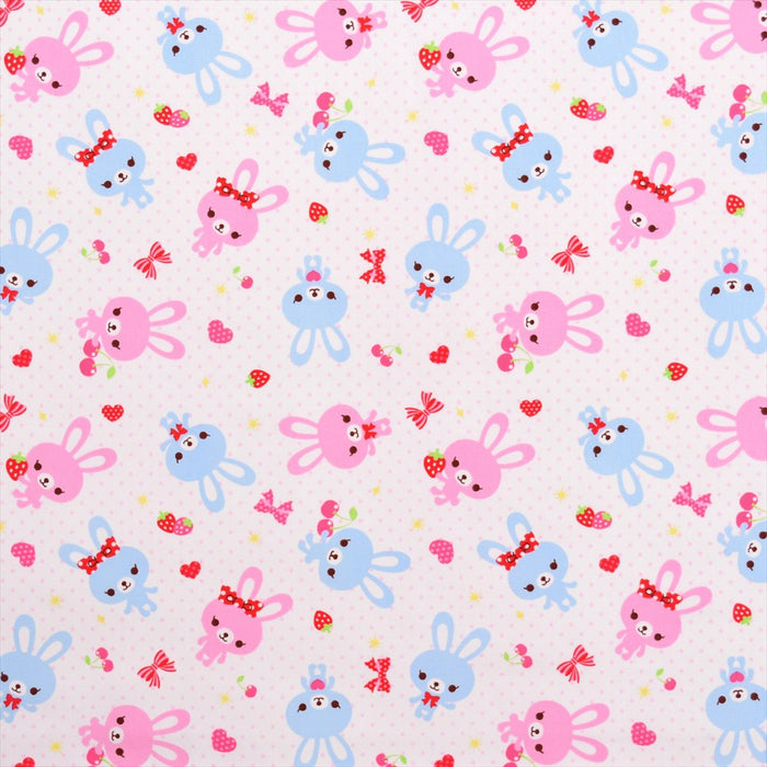Yu-Packet Happy Bunny Friend Bunny (Polka Dot White) Oxford fabric 