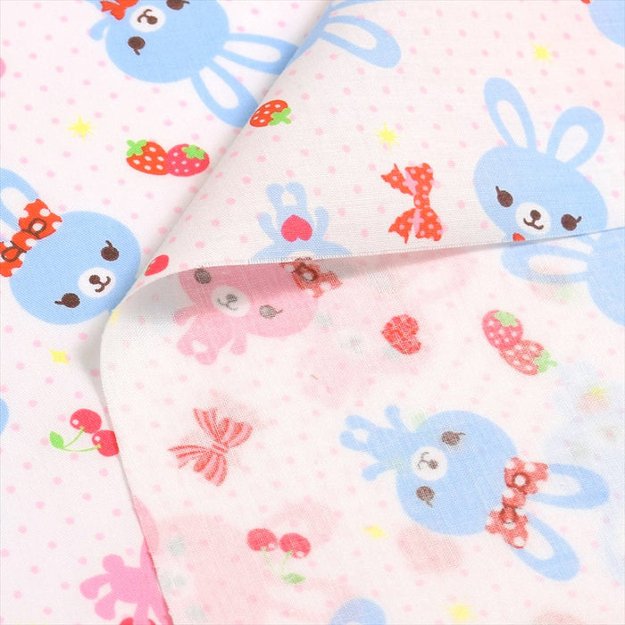 Yu-Packet Happy Bunny Friend Bunny (Scared Fabric/Polka Dot White) Scarred Fabric 