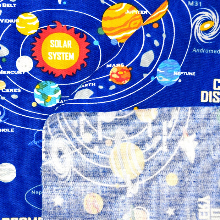 Yu-Packet Solar System Planets and Cosmo Planetarium (Royal Blue) Ox fabric 