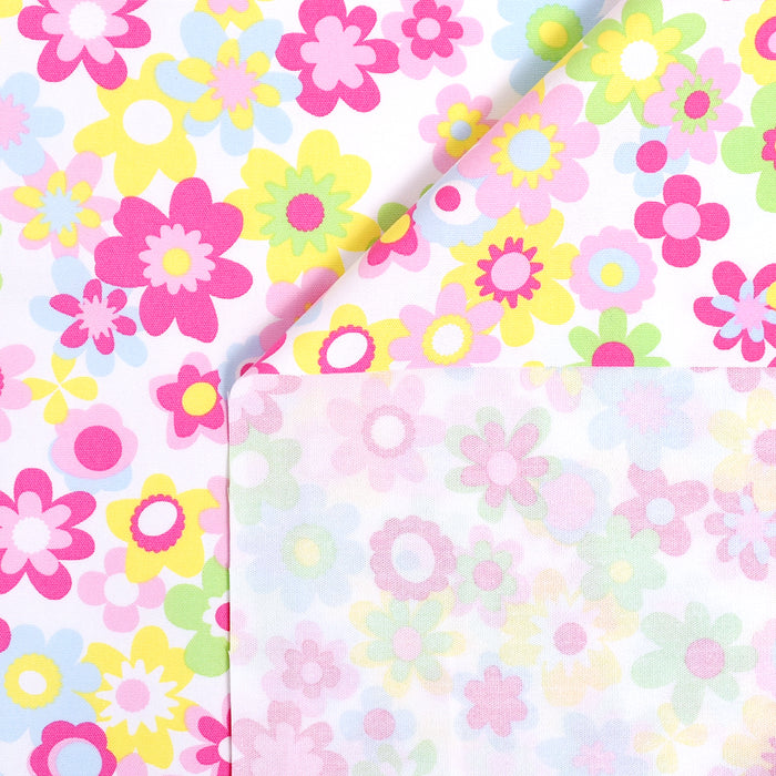Yu-Packet Flower Light Twill Fabric 