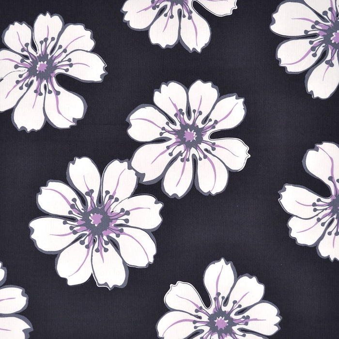 White Blossom No. 11 Canvas Fabric 