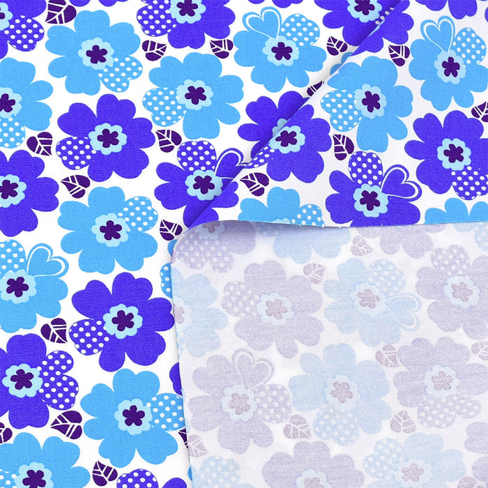 Yu-Packet Nordic Flower Blue Ox Fabric 