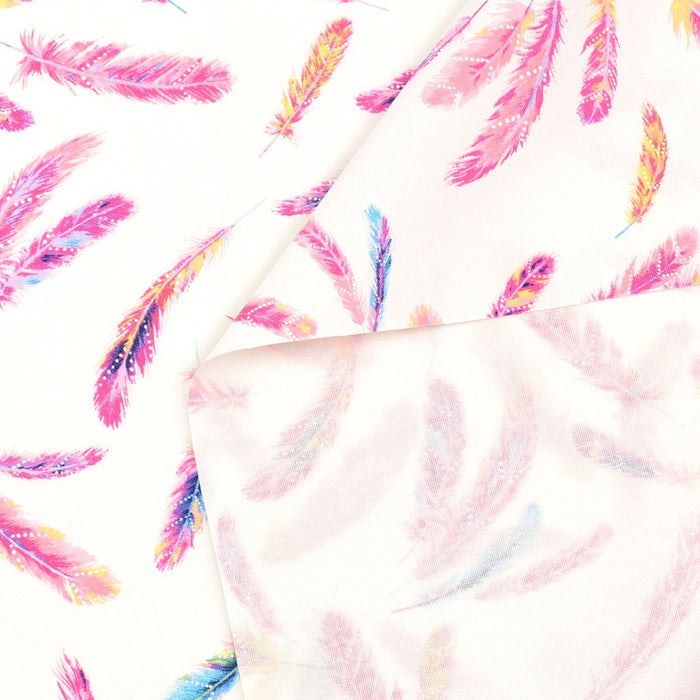 Yu-Packet Aurora Pink Feather Ox Fabric 