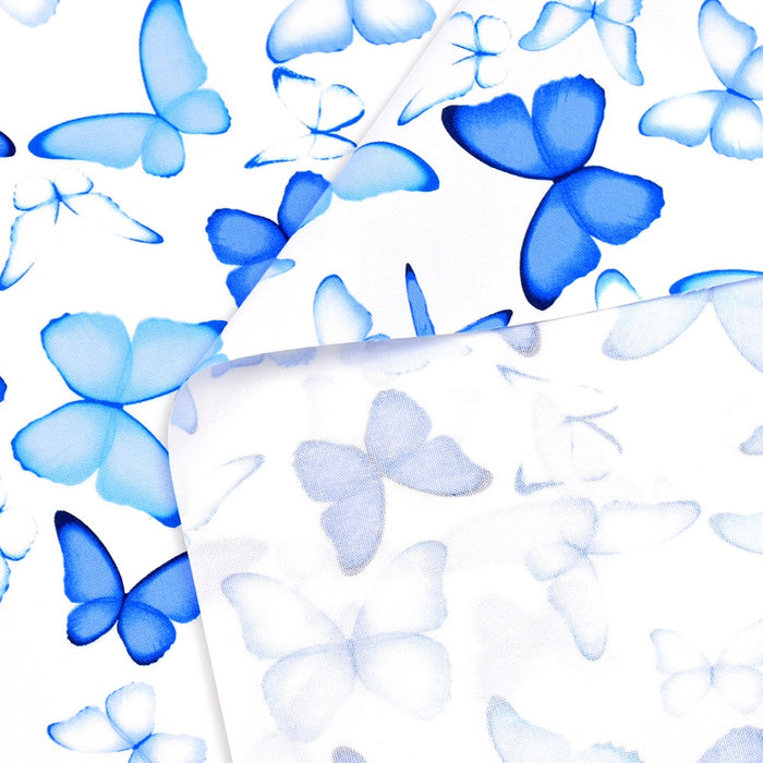 Yu-Packet Blue Butterfly Oxford Fabric 