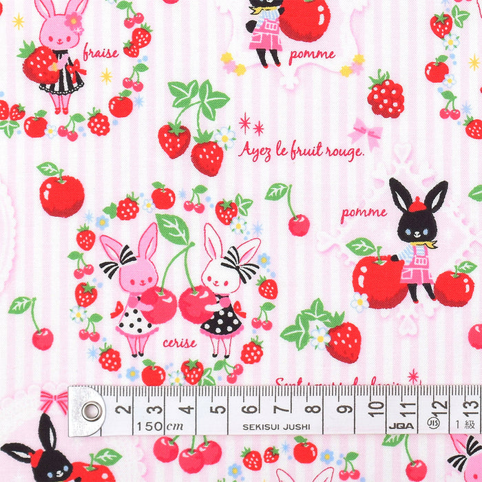 Yu-Packet Usa-chan's Sweet Berry Garden (Scare Fabric/Pink) Scare Fabric 