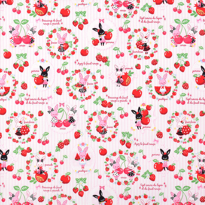 Yu-Packet Usa-chan's Sweet Berry Garden (Scare Fabric/Pink) Scare Fabric 