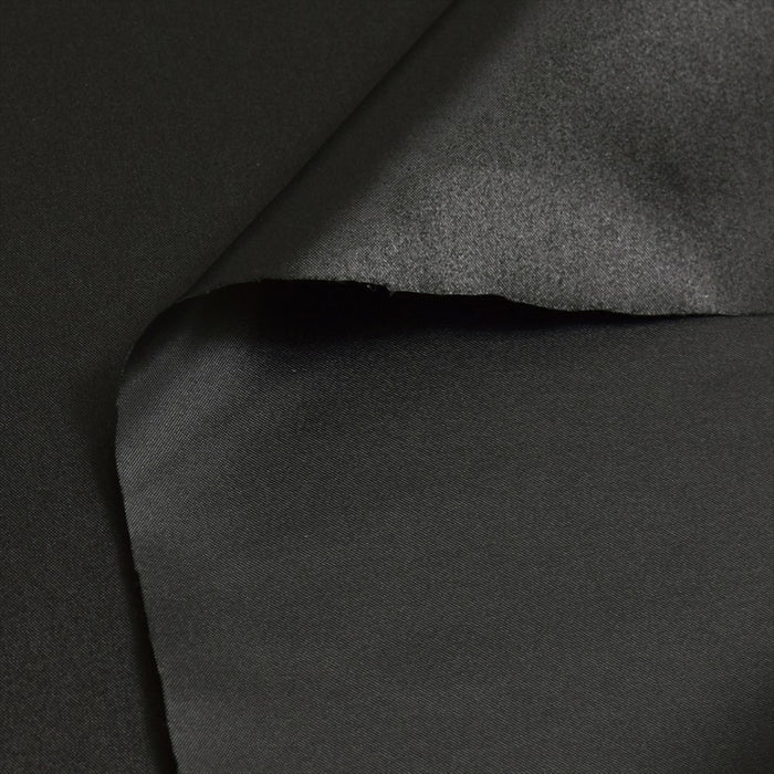 Yu-packet satin/black satin fabric 