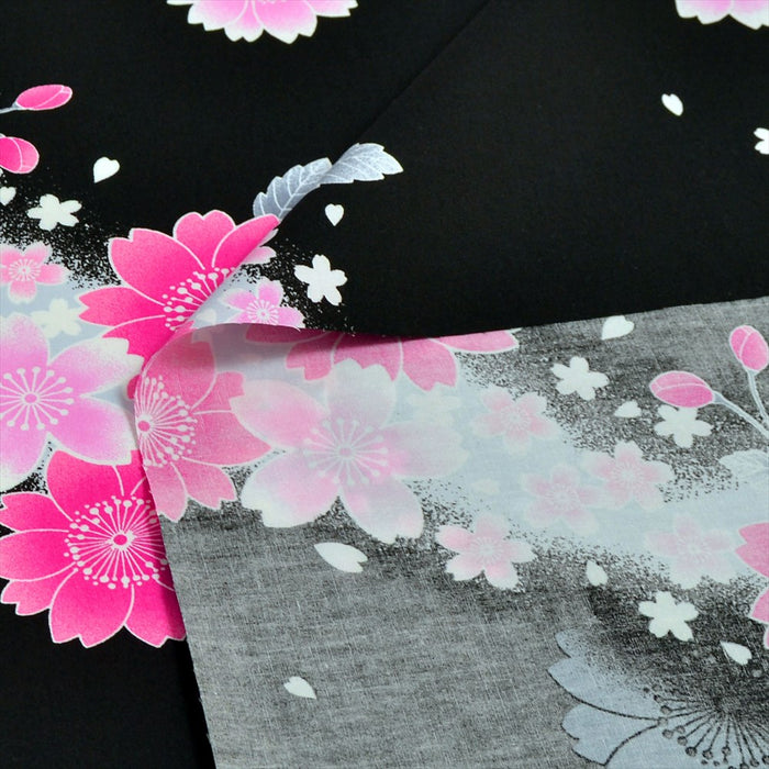 Yu-packet Flowing cherry blossoms/pink broad cloth 