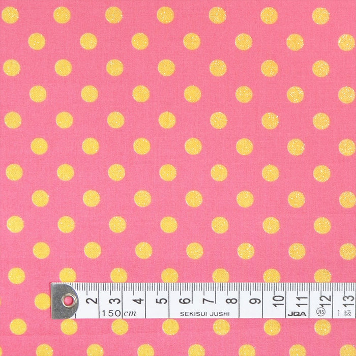 Yu-Packet Sakurachi Polka Dot Lame Broad Fabric 
