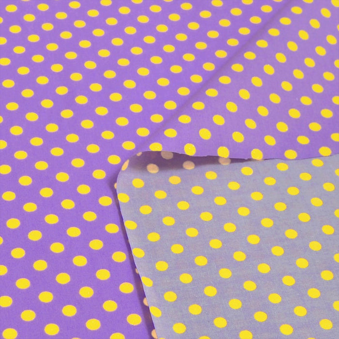 Yu-Packet purple polka dot lame broad fabric 