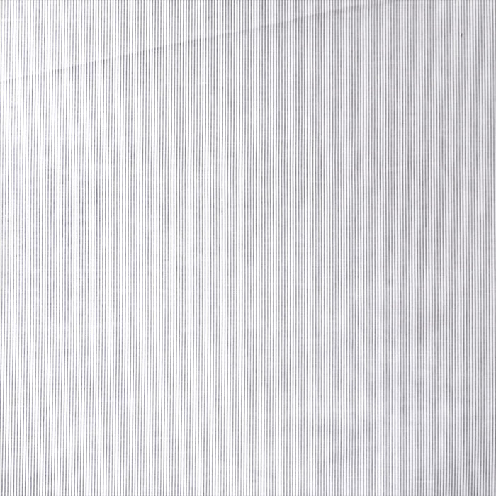 Yu-Packet [Order from manufacturer] Extra-long cotton yarn-dyed broadcloth fabric, white x light gray stripe thin, 50 yarn-dyed broadcloth fabric 