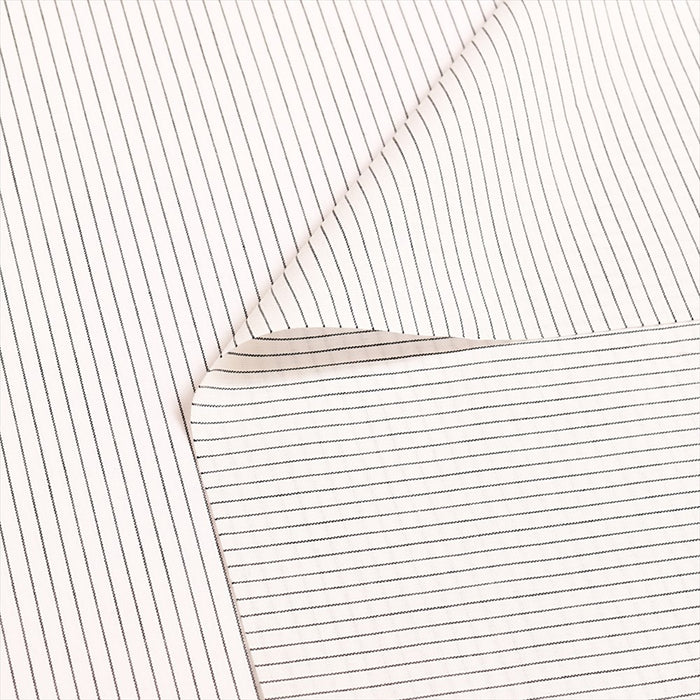 Yu-Packet [Order from manufacturer] Yarn-dyed monotone/white stripe fine Yarn-dyed broadcloth fabric 