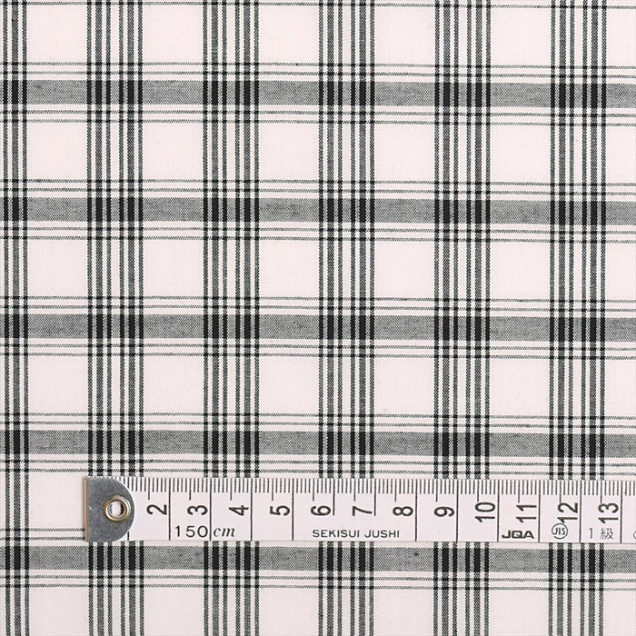 Yu-Packet [Order from manufacturer] Yarn-dyed monotone/black check Yarn-dyed broadcloth fabric 