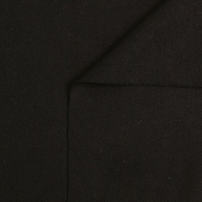 Yu-Packet Wool Melange Black Wool Melange Fabric 