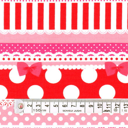 Yu-Packet Girly Ribbon and Raspberry Dot (Scare Fabric) Scare Fabric