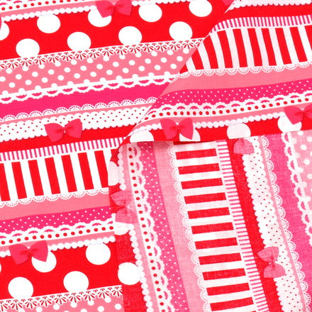Yu-Packet Girly Ribbon and Raspberry Dot (Scare Fabric) Scare Fabric