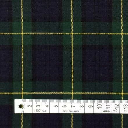 Yu-Packet Tartan Check/Dark Green (Thin) Plain Weave
(40×40 80×66) Fabric 