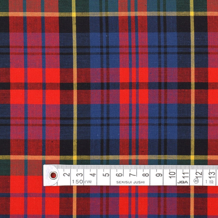 Yu-Packet Tartan Check Red (Thin Fabric) Plain Weave
(40×40 80×66) Fabric 
