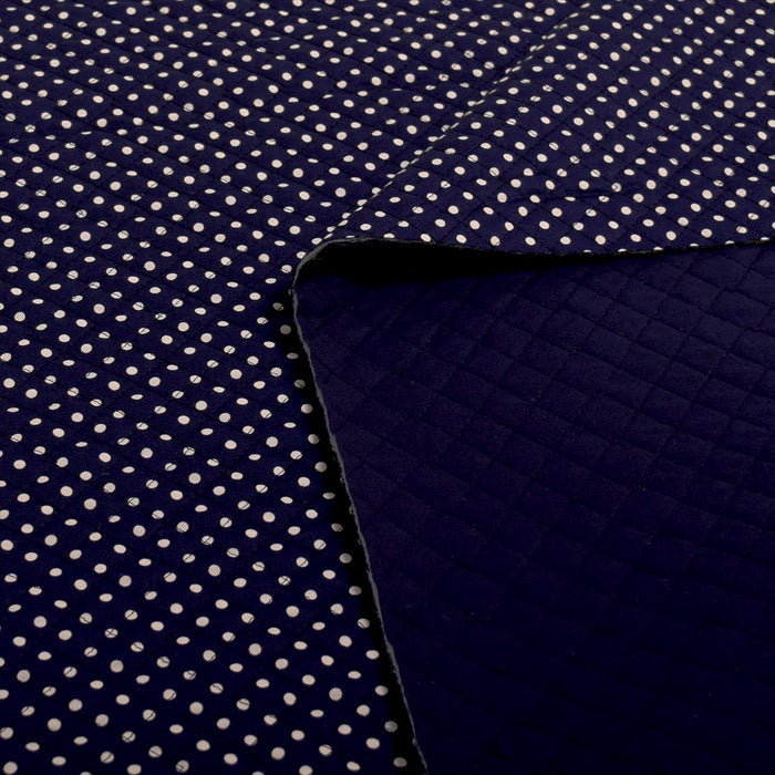 Polka dot/navy blue quilting fabric 