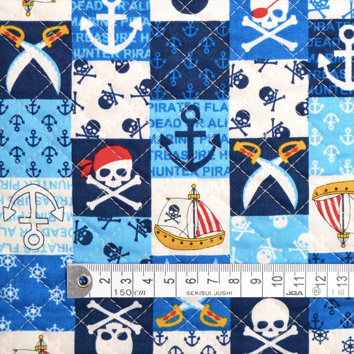 A lot of rudders! Pirate skull quilting fabric 