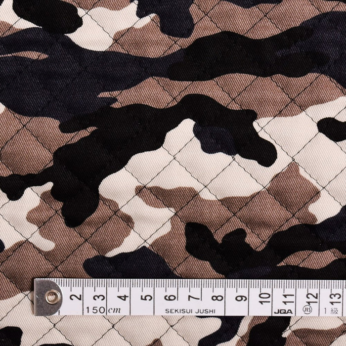 camouflage gray quilted fabric 
