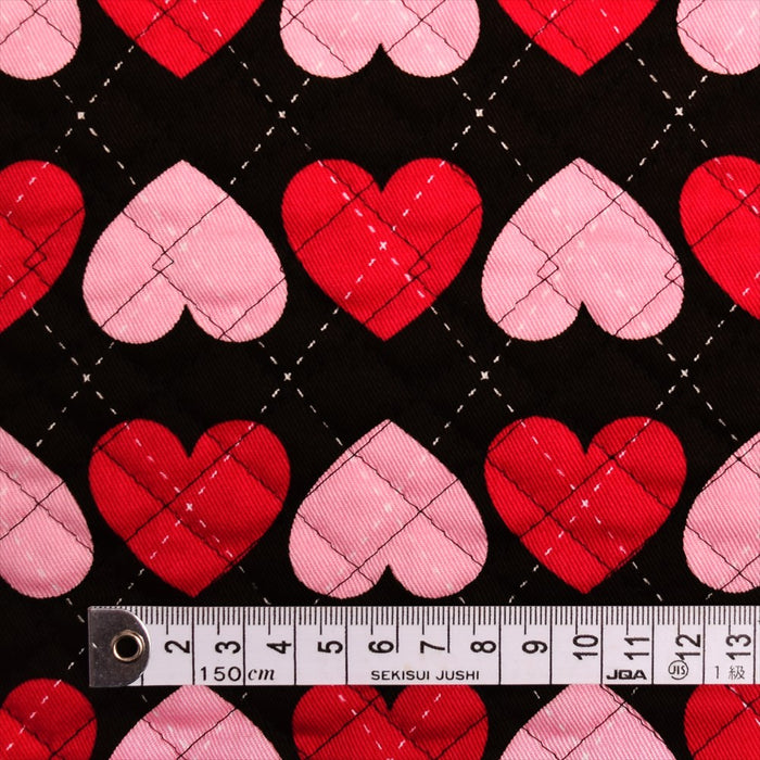 heart argyle quilting fabric 