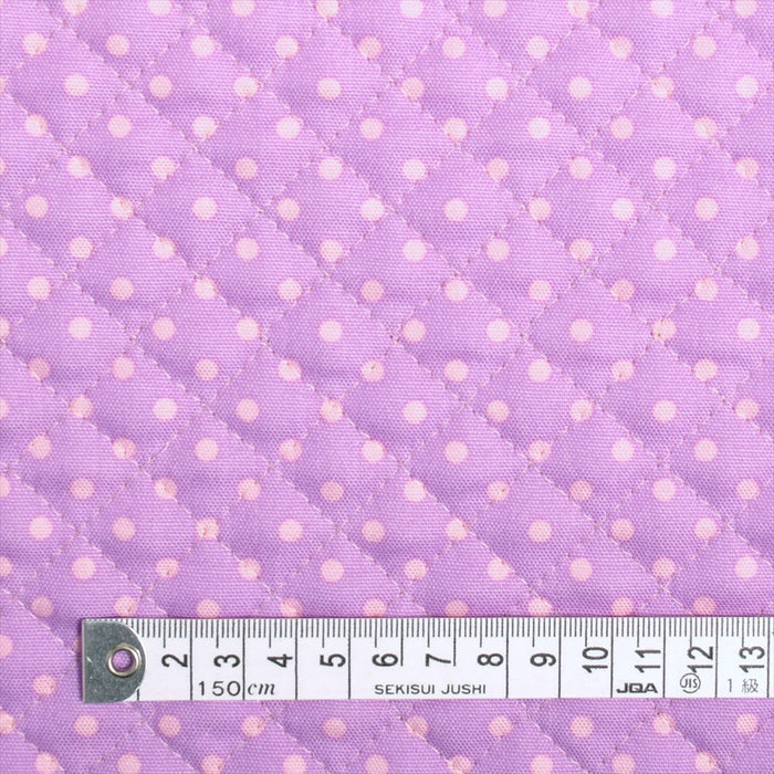 Polka dot (pink dots on purple) quilting fabric 