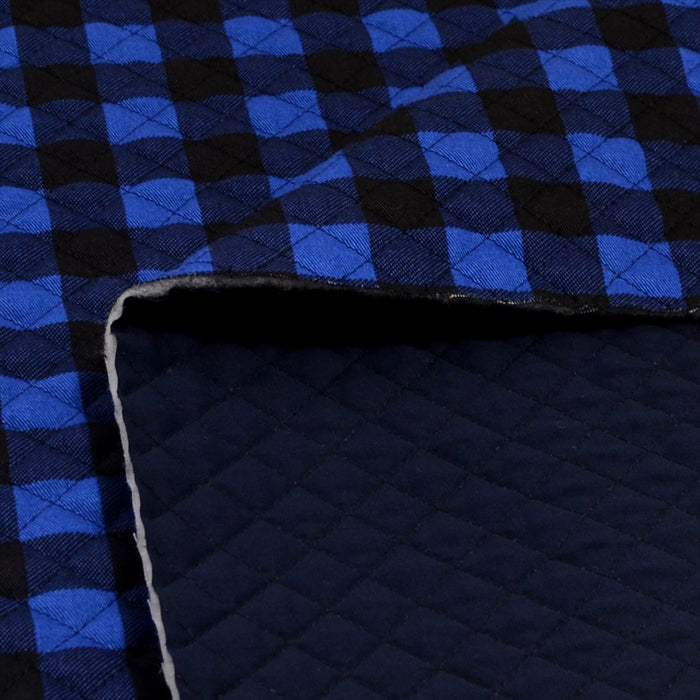 Buffalo Check Blue Quilting Fabric 